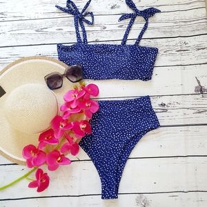 NWT Polka Dots Blue Bikini